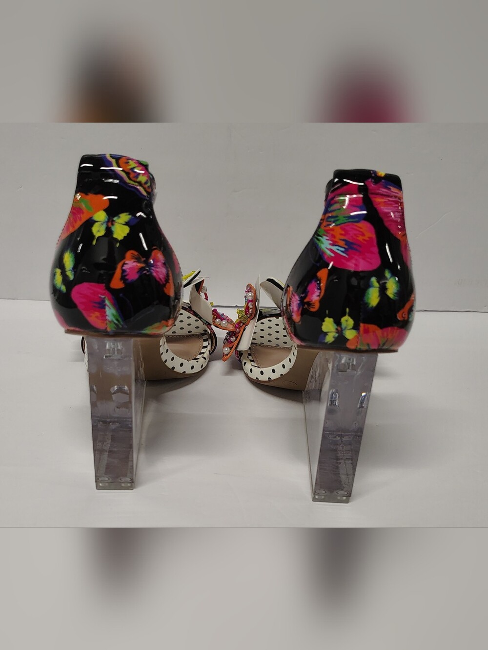 *NEW* Betsey Johnson Marloe Beaded Butterfly Embellished Dot Wedges RARE Sz 7 - Picture 8 of 10